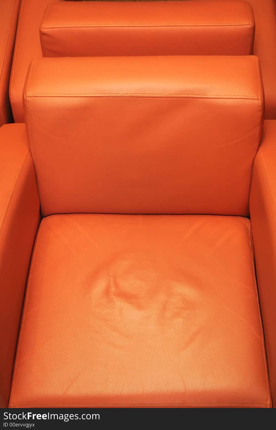 Orange leather