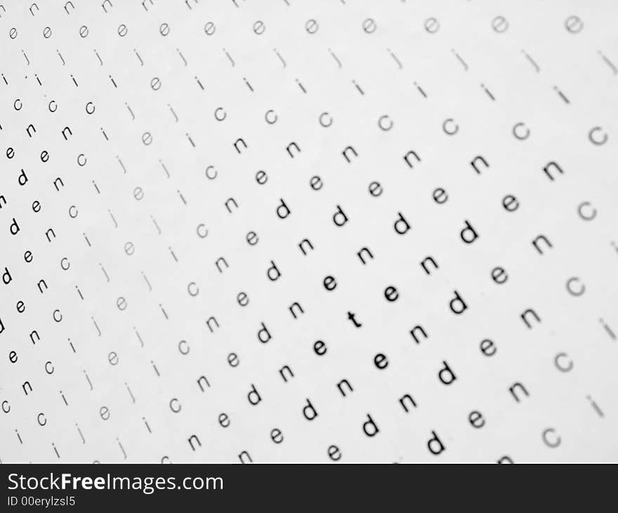 Abstract background with letters in black and white. Abstract background with letters in black and white