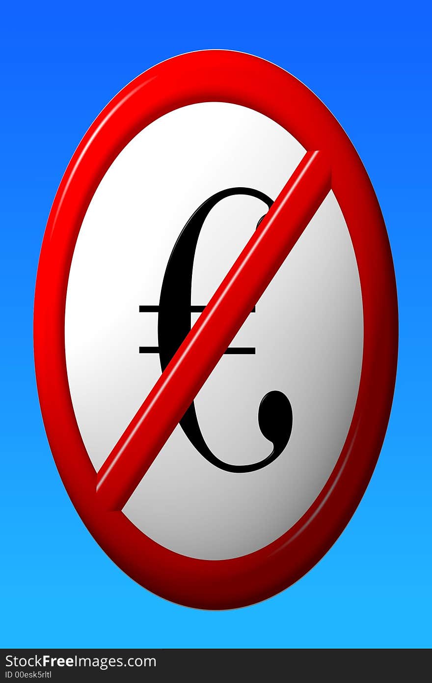 No euro - computer generated icon