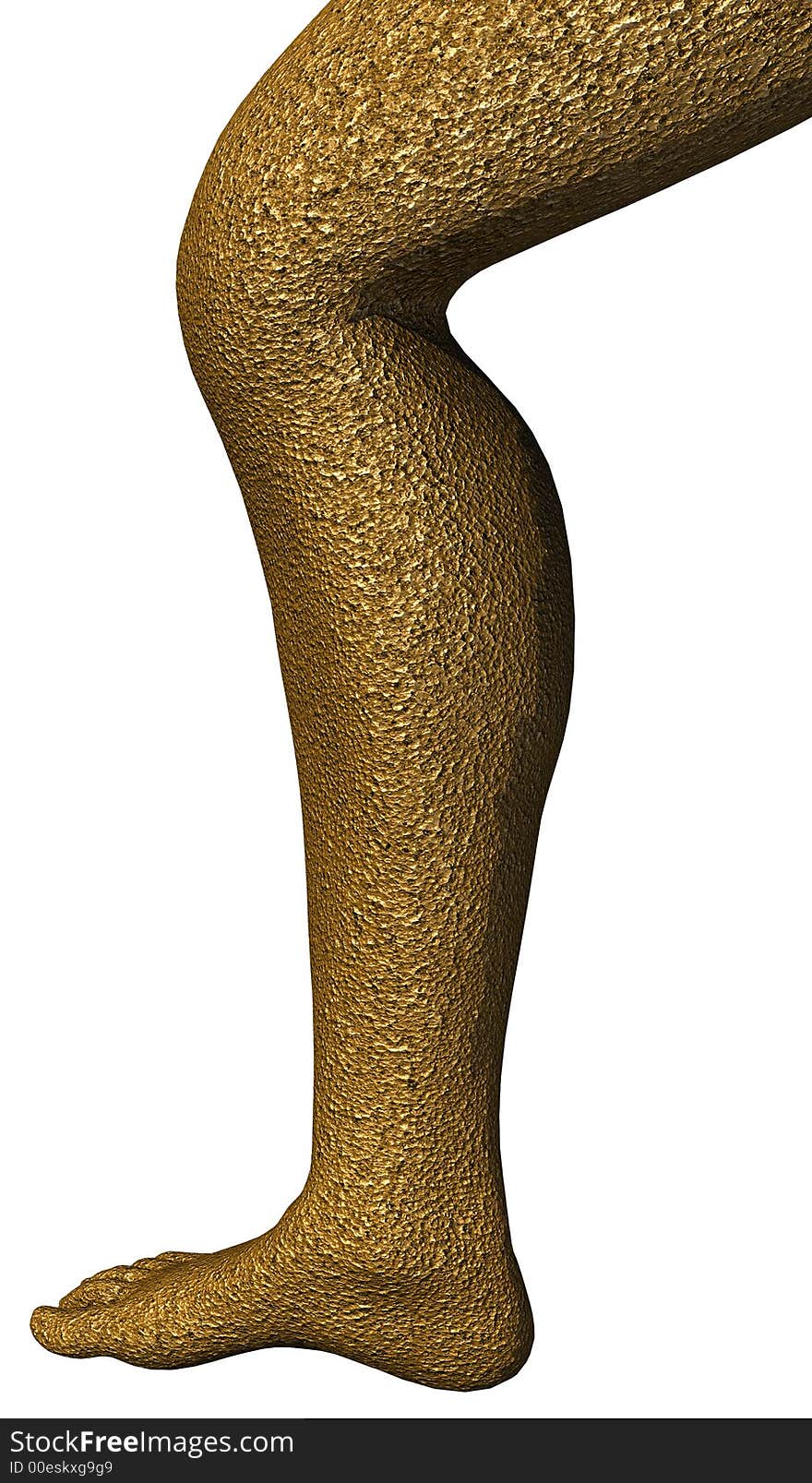 Computer generated 3d image depicting a human leg. Computer generated 3d image depicting a human leg