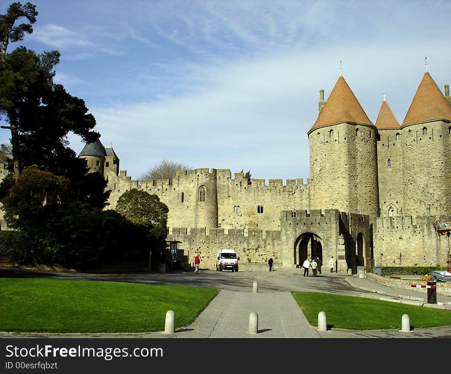 Front Entrance Of Carcassonne