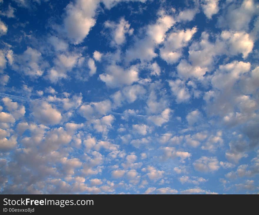 The clouds formation in a morning sky