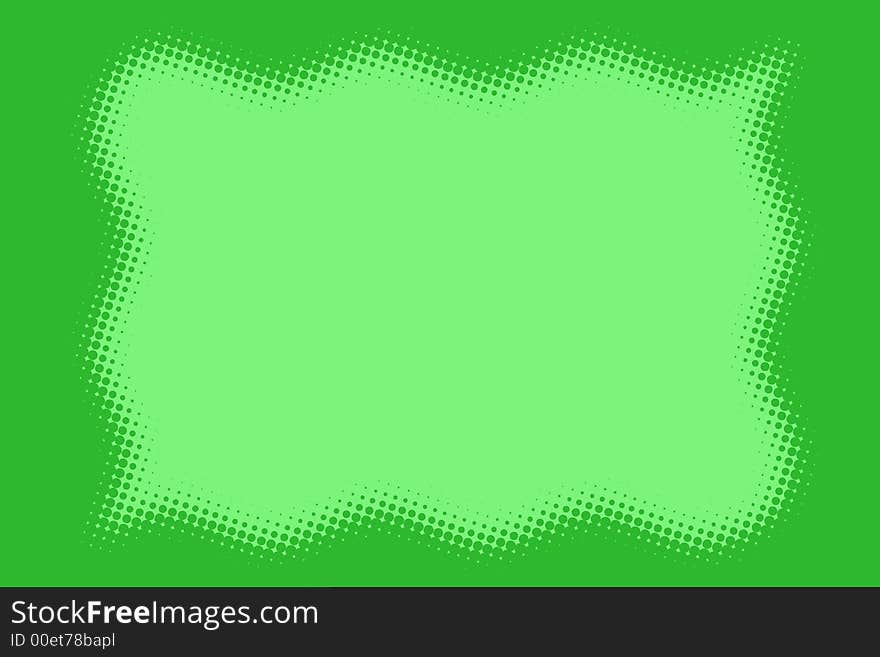 A Dotted Green Border Serves as a Frame for Copy Space.