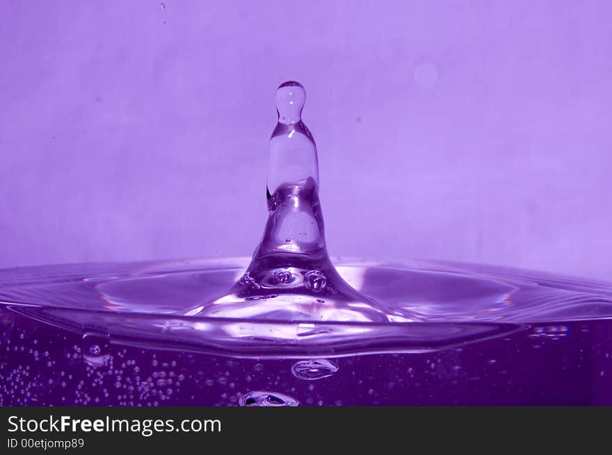 Water and waterdrops in glass