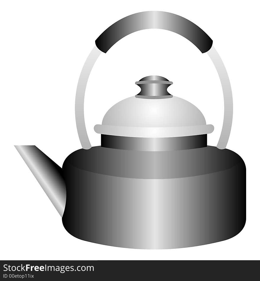 Art illustration of a kettle