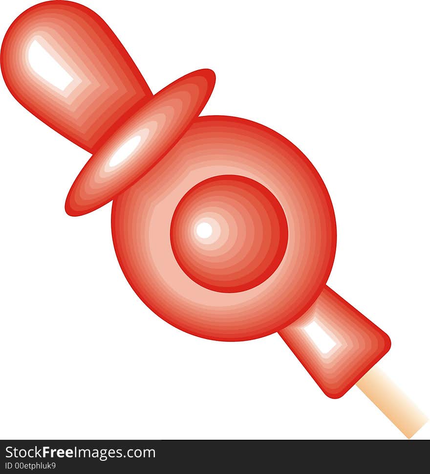 Art illustration of a red lollipop