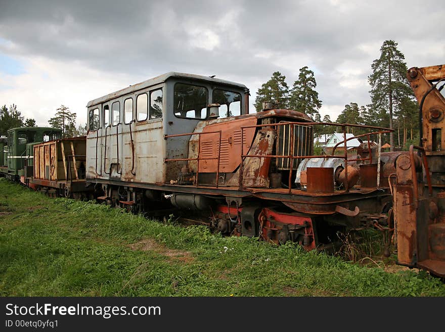 The image of an old train with the fulfilled resource. The image of an old train with the fulfilled resource