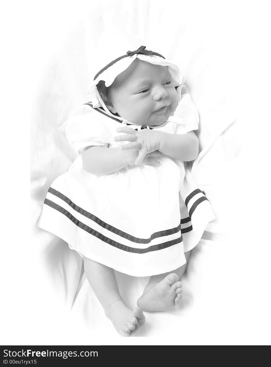 Beautiful Infant on a white background