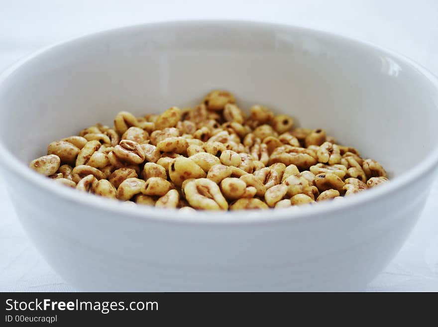 Corn flakes isolated on white