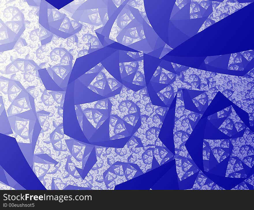 Fractal blue background is a complex fractal image