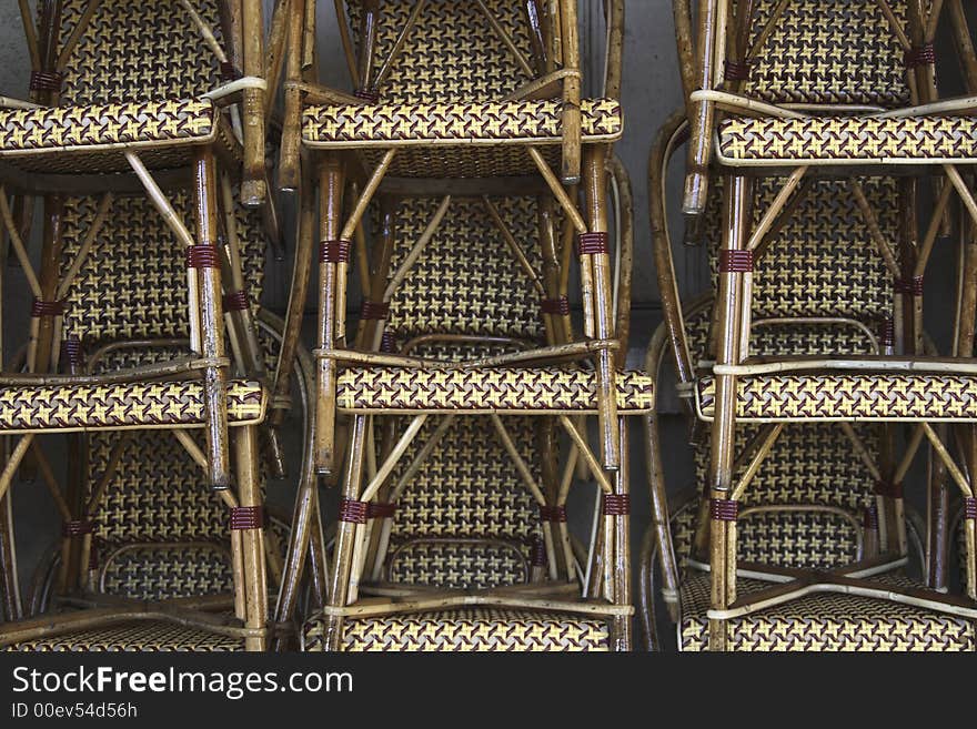 Chairs at a Parisian bistro