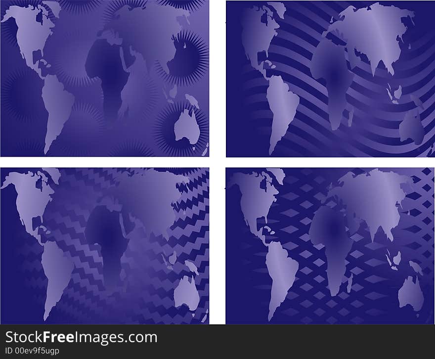 World map design illustrations with arrows. World map design illustrations with arrows