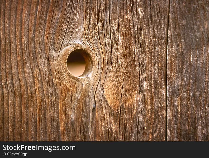 Knothole In Wood