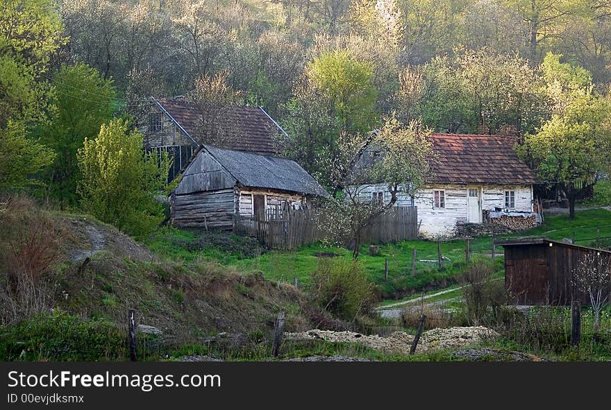 Old houses in wonderful nature. Old houses in wonderful nature