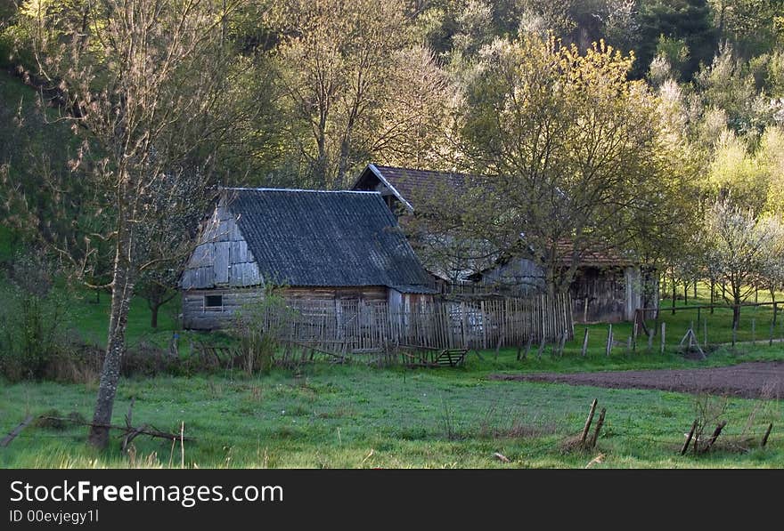 Old house in wonderful nature. Old house in wonderful nature