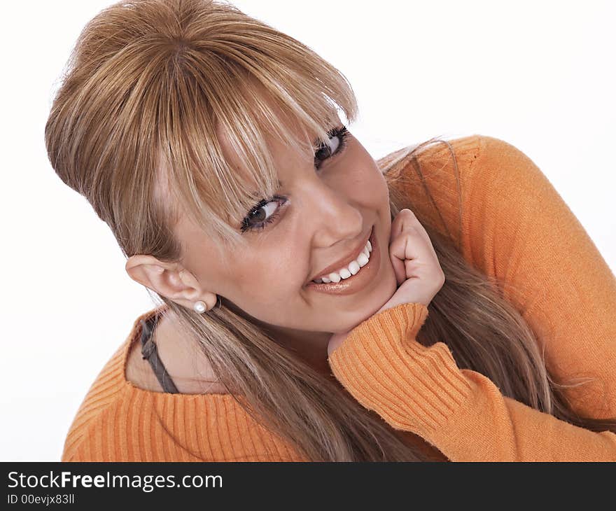 Young girl possing in studio. Young girl possing in studio