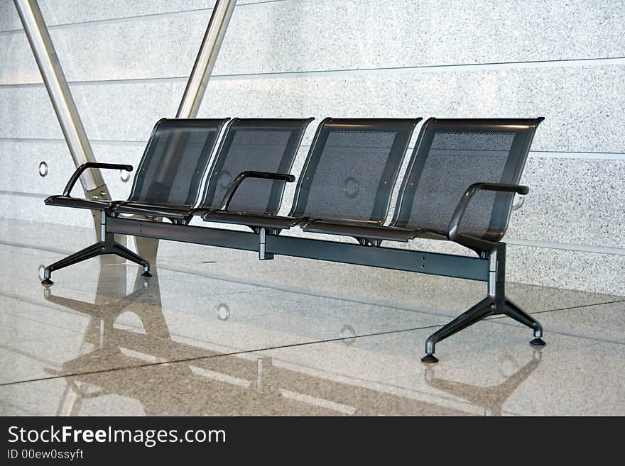 Chairs at an airport