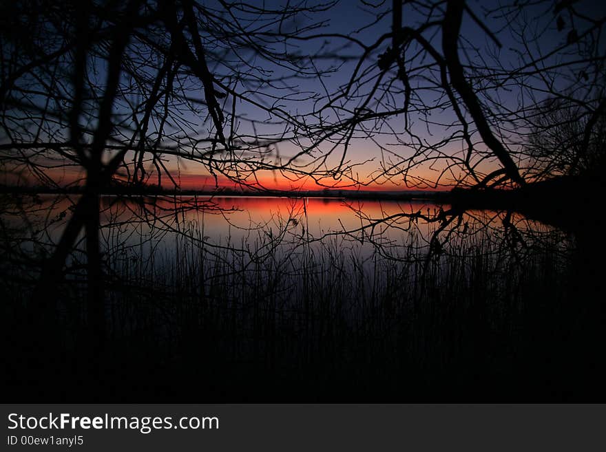 Sunset at the lake 2. Sunset at the lake 2