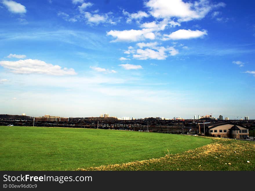 Golf field landscape