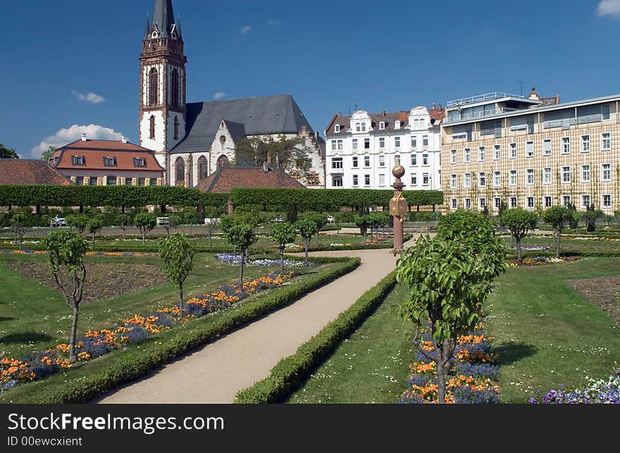 Prince George's Flower Garten in Darmstadt, Germany. Prince George's Flower Garten in Darmstadt, Germany