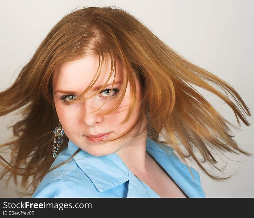 Young woman with red hair