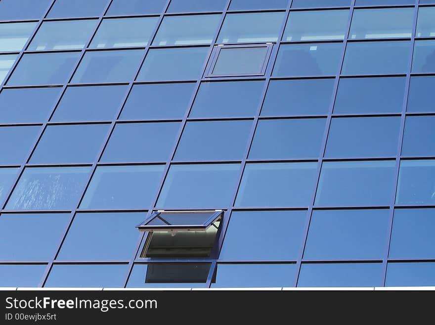 Windows of modern business building. Windows of modern business building