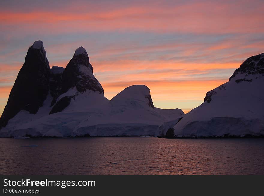 Sunrise With Rock Formation