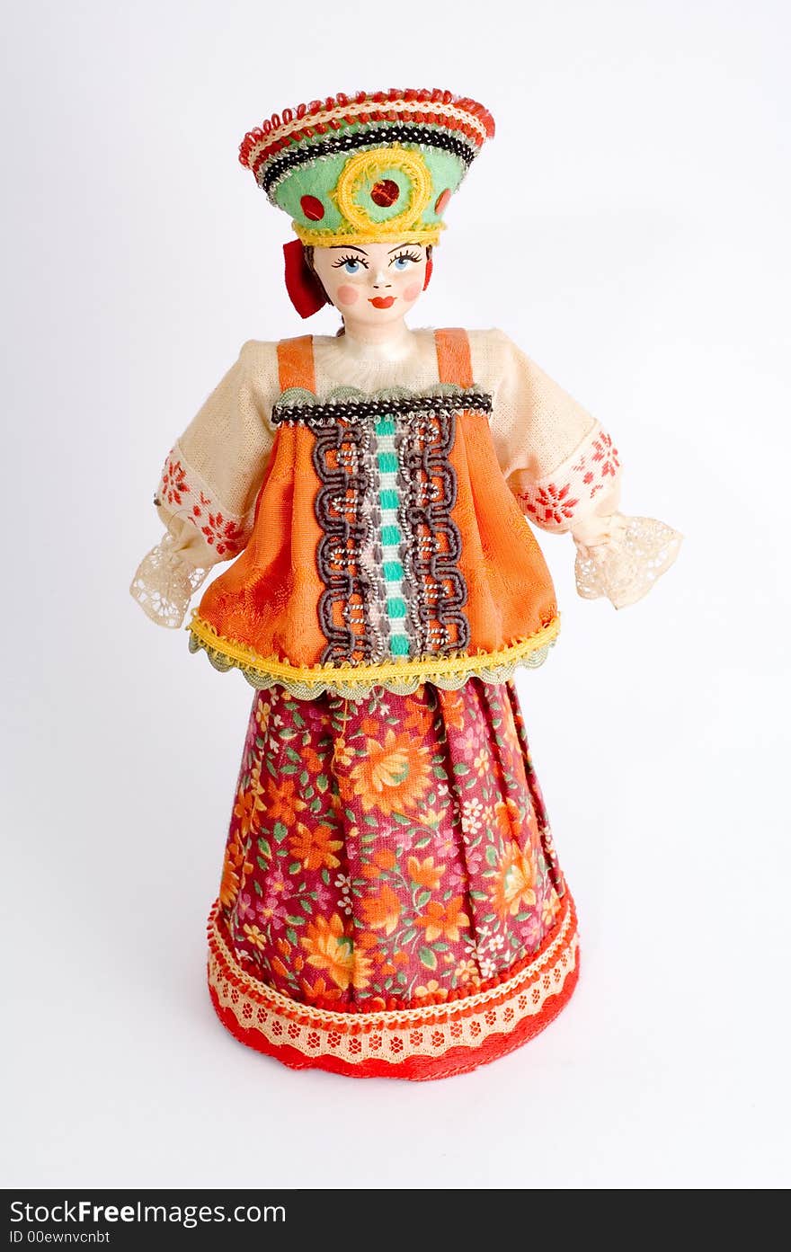 Russian doll made from clay