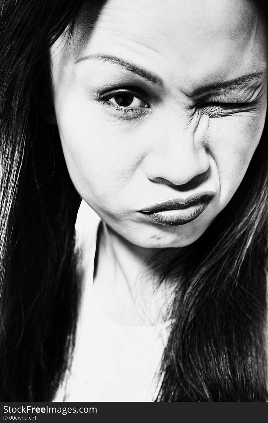 Portrait of a beauty model taken in the studio. Portrait of a beauty model taken in the studio