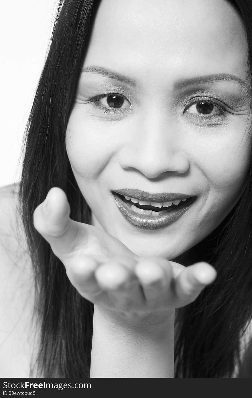 Portrait of a beauty model taken in the studio. Portrait of a beauty model taken in the studio