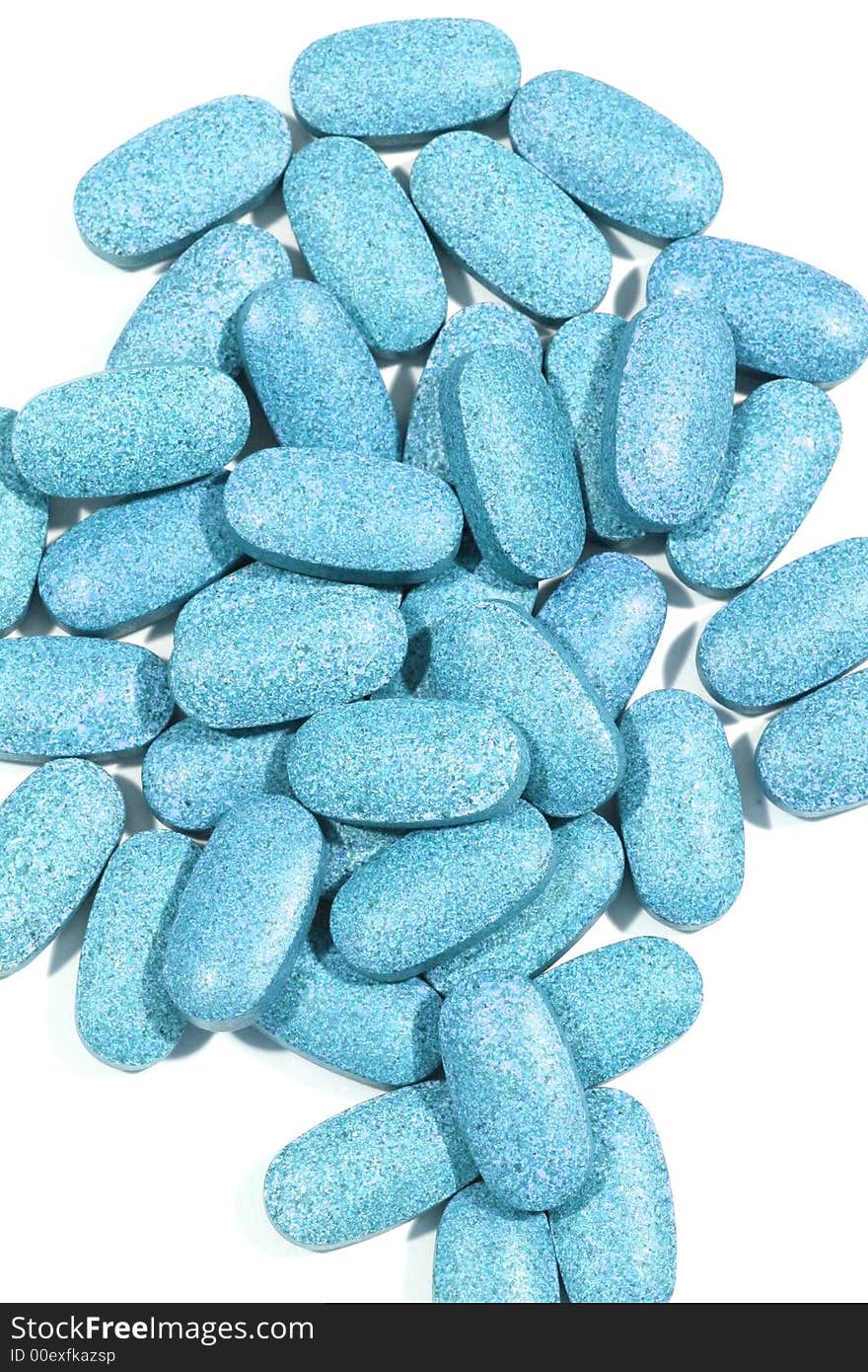 Group Of Blue Pills