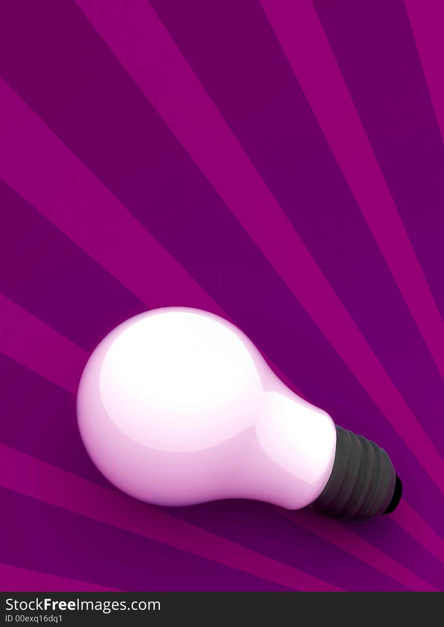 A Bulb On Purple Background