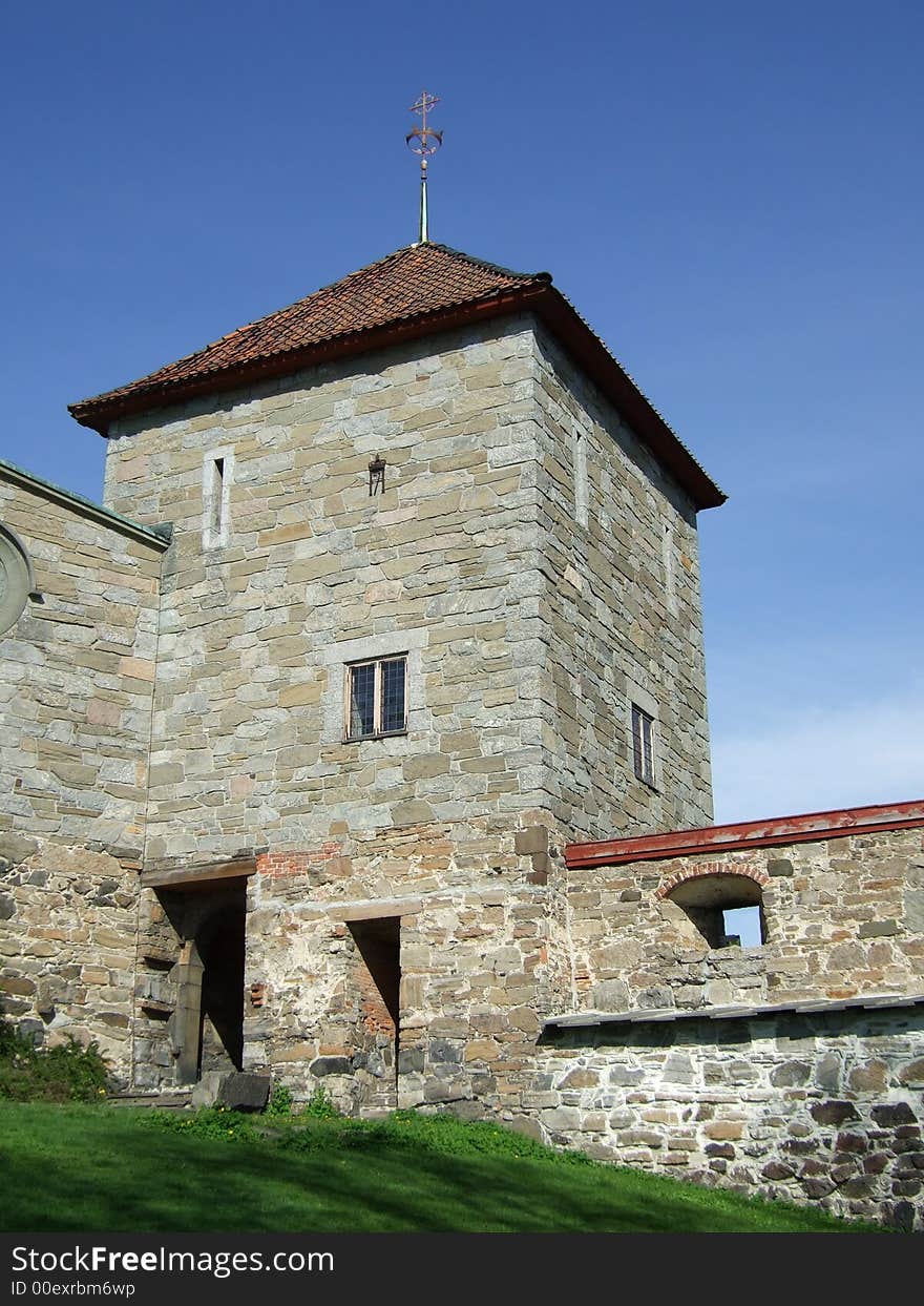 Tower at Akershus fortress in Oslo, Norway.