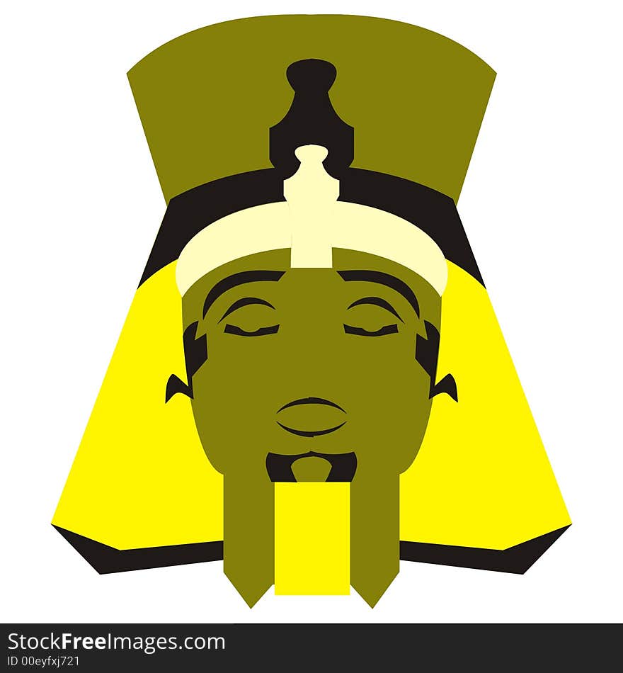 Art illustration: ancient egyptian face