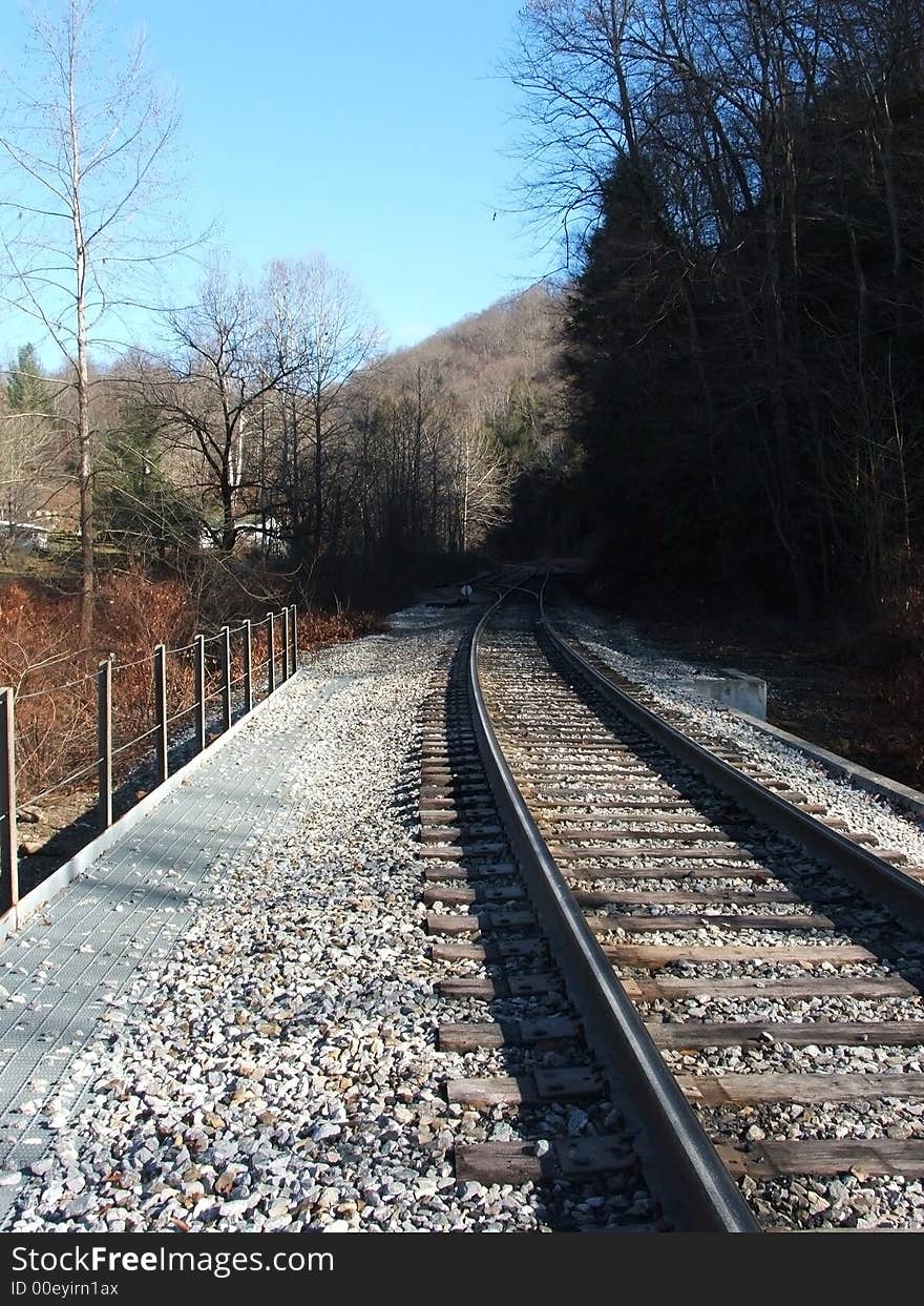 A railrod in the middle of no where. A railrod in the middle of no where