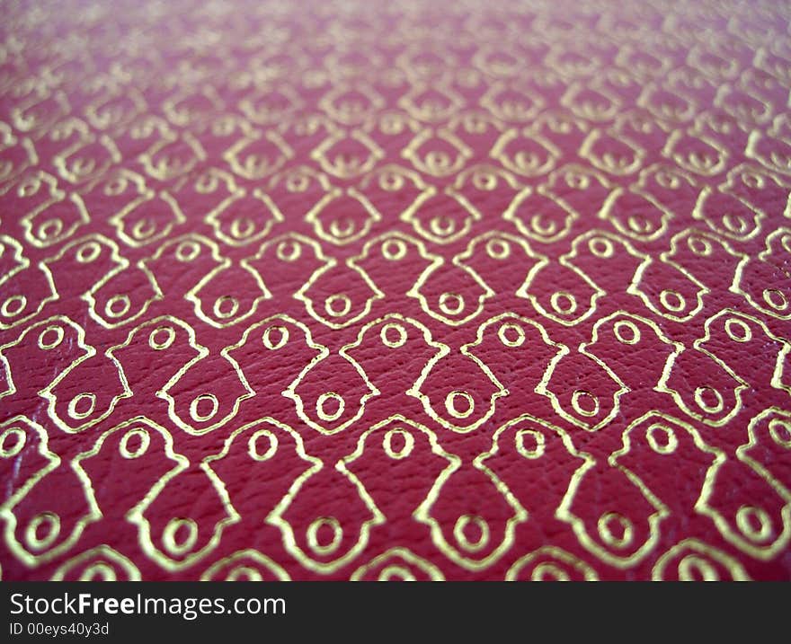 A leather hardcover book texture detail. A leather hardcover book texture detail