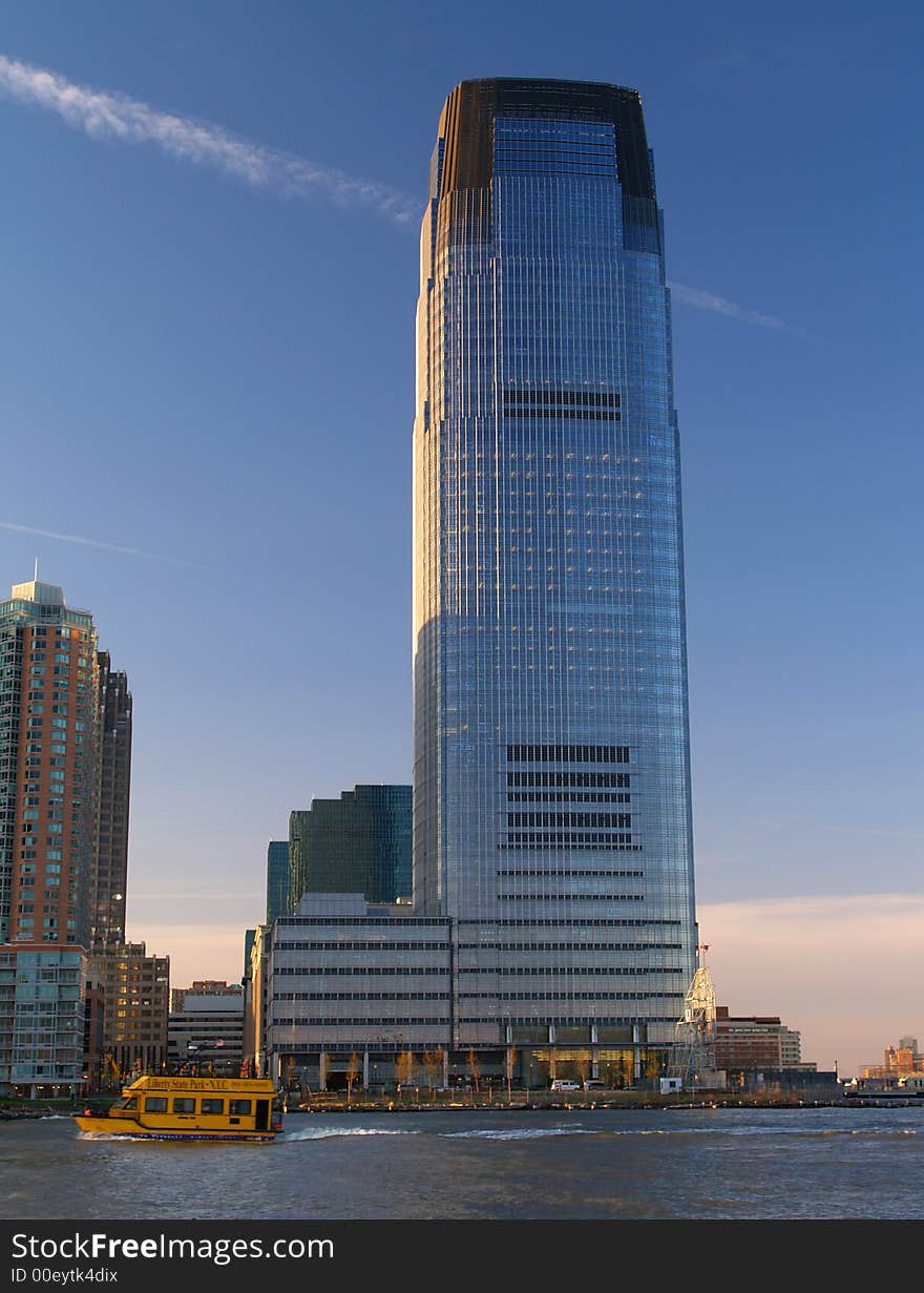 High-rise Office Building cross Hudson River in New Jersey