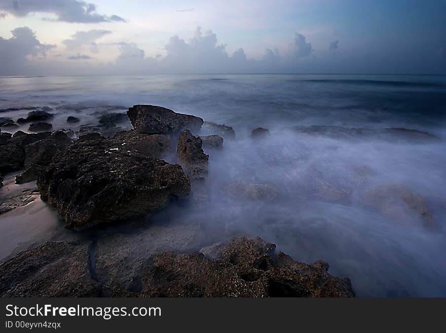 Sunrise on the beach Playa del Carmen. Sunrise on the beach Playa del Carmen