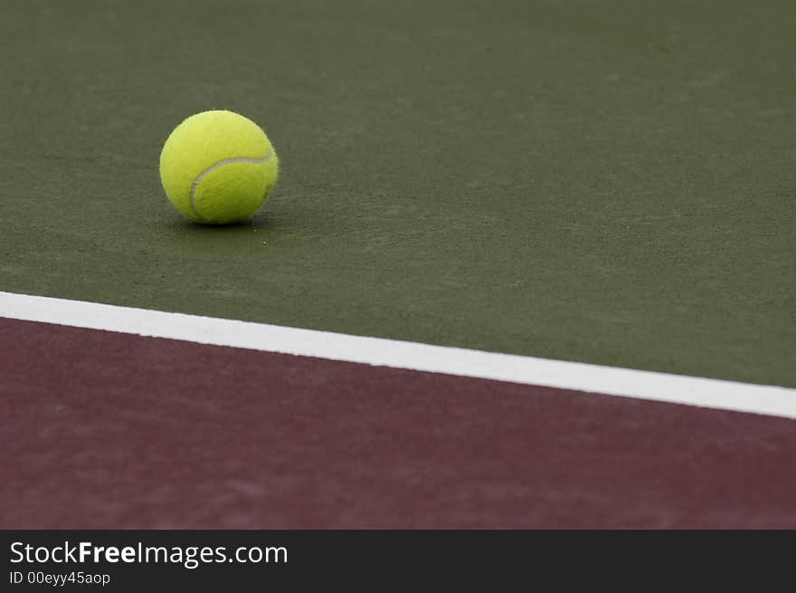 Tennis Ball on Court