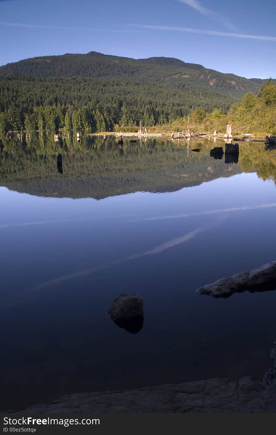 This picture was captured at a small lake on vancouver island. This picture was captured at a small lake on vancouver island.