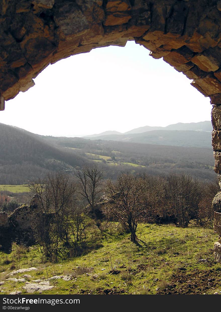 Landscape and ruins in italy