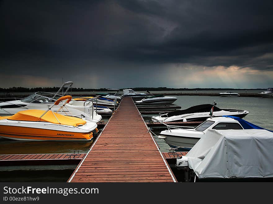 Boats in harbour