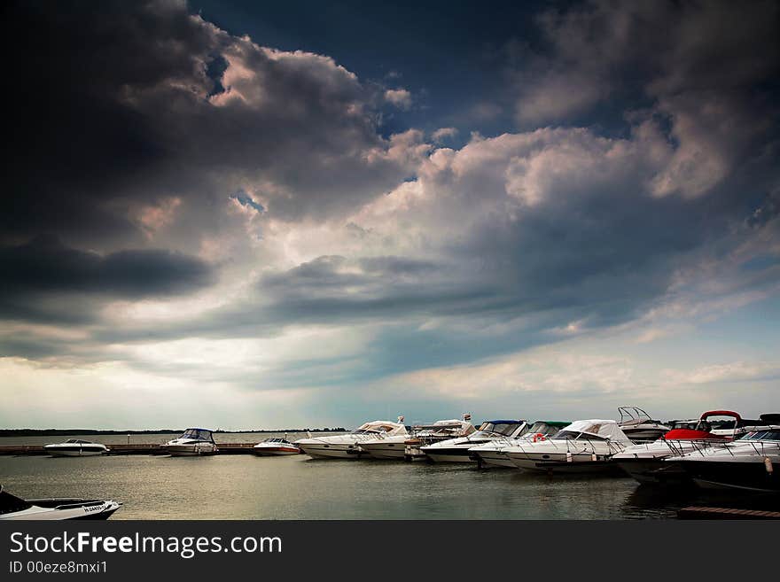 Boats in harbour