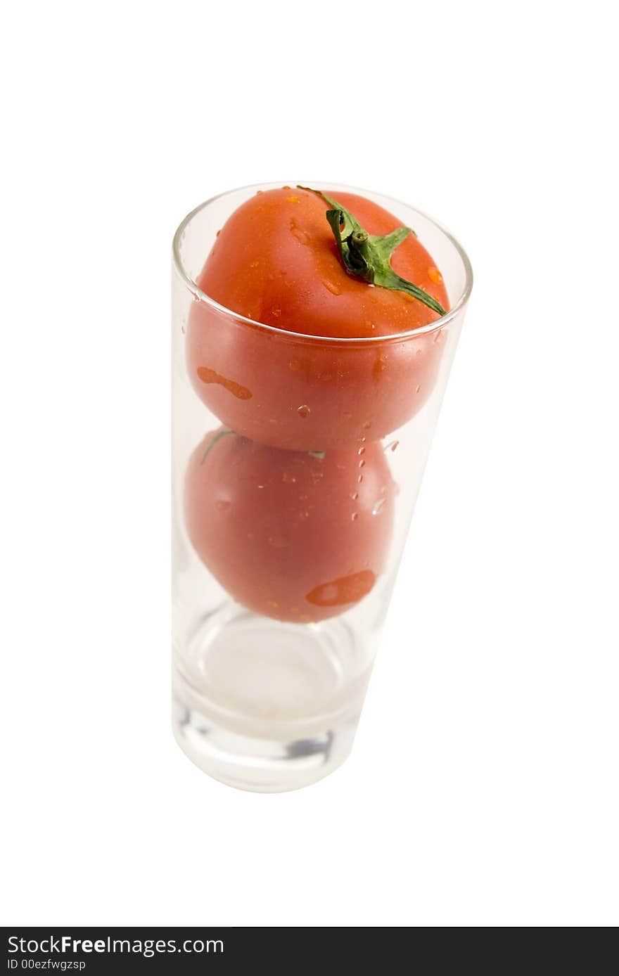 Fresh tomatoes juice in a glass