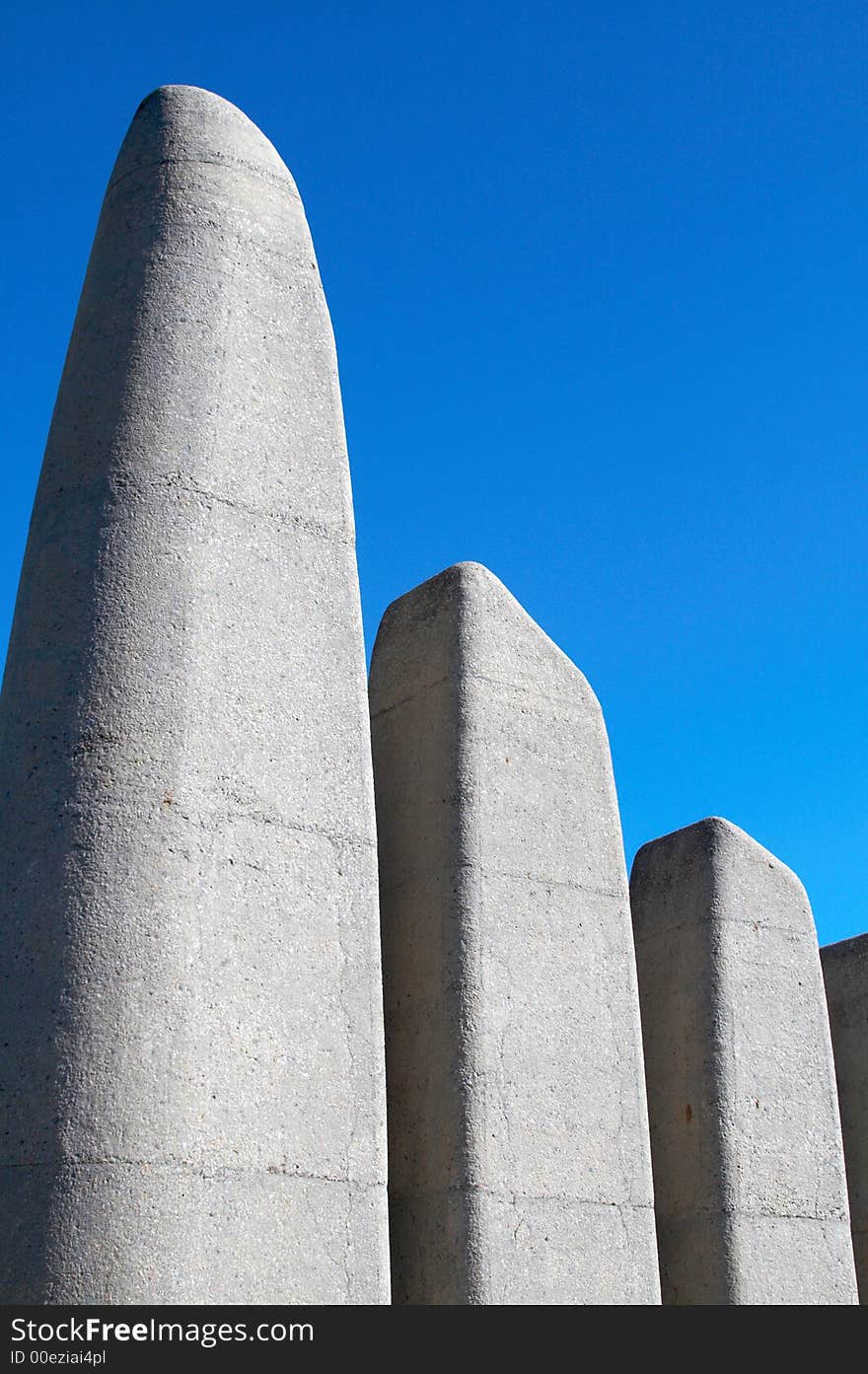 Afrikaans Taal Monument (Afrikaans Language Monument) shot on blue sky background in Paarl, Western Cape, South Africa