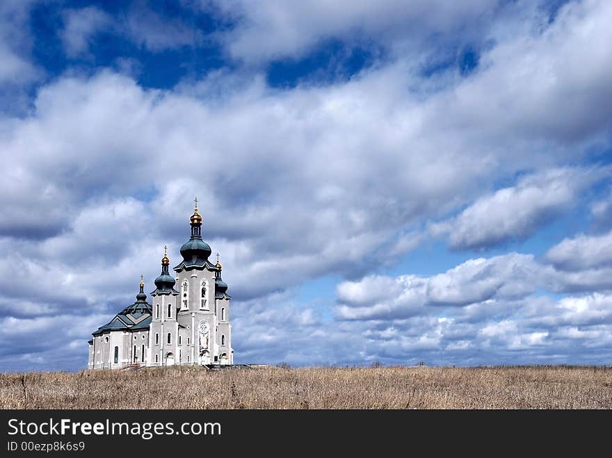 Cathedral Under Dramatic Sky