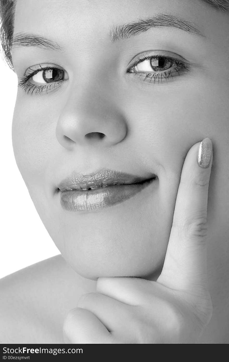 Close-ups beauty happy girl portrait. Close-ups beauty happy girl portrait