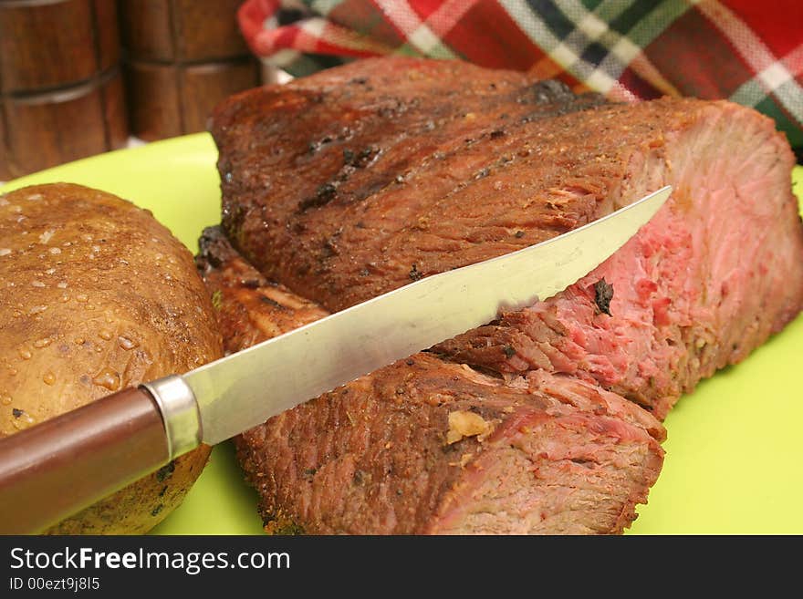 Steak Baked Potato & Napkin