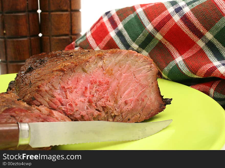 Picture of a steak place setting