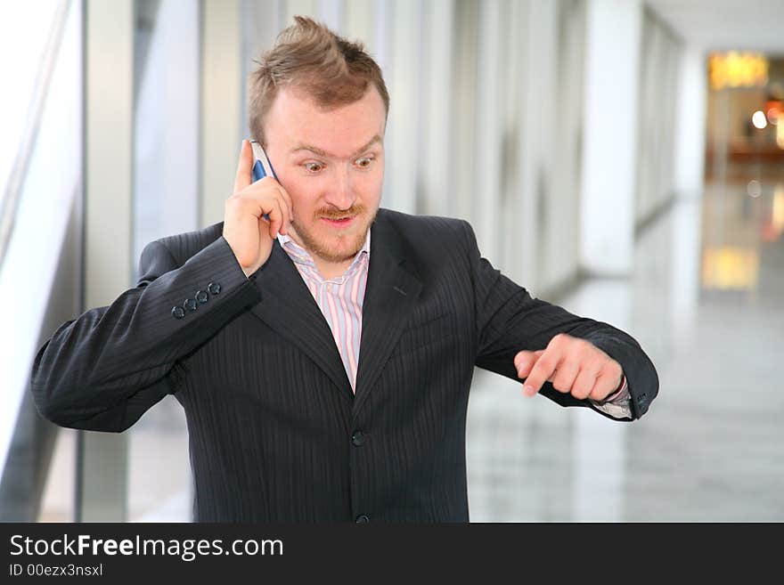 Businessman with phone